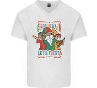 Cinco De Mayo Lets Fiesta Divertenti Gnomi Maglietta In Cotone A V Per Uomo