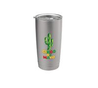 Cinco De Mayo Mexican Fiesta Mexico Cactus Costruttore di mattoni Bicchiere termico in acciaio inox doppia parete