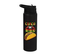 Cinco De Mayo Mexican Taco Mexico Fiesta Brick Builder Stainless Steel Insulated Water Bottle