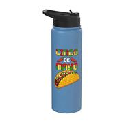 Cinco De Mayo Mexican Taco Mexico Fiesta Brick Builder Stainless Steel Insulated Water Bottle