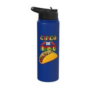 Cinco De Mayo Mexican Taco Mexico Fiesta Brick Builder Stainless Steel Insulated Water Bottle