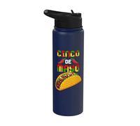 Cinco De Mayo Mexican Taco Mexico Fiesta Brick Builder Stainless Steel Insulated Water Bottle