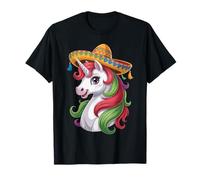 Cinco De Mayo Mexican Unicorn Cute Fiesta Style Maglietta