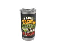 Cinco De Mayo Mi piacciono i Tacos Margaritas & Forse Solo 5 Persone Bicchiere termico in acciaio inox doppia parete