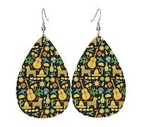 Cinco De Mayo Of Taco Pattern Orecchini in ecopelle Orecchini pendenti a goccia per donne ragazze