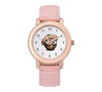 Cinco De Mayo - Orologio da polso da donna, elegante, analogico, al quarzo, con cappello messicano e cinturino in pelle, Stile:, regular, Cinturino