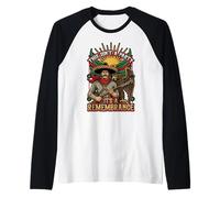 Cinco De Mayo Storia Battaglia di Puebla 1862 Design Maglia con Maniche Raglan