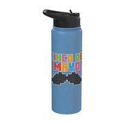 Cinco De Mayo - Taco messicano con baffi divertenti Stainless Steel Insulated Water Bottle