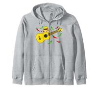 Cinco De Mayo Ukulele, suonatore di Uke, musicista messicano Felpa con Cappuccio