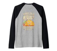 Cinco De Mayo Wanna Taco Bout Gesù Lattuga Pregare Maglia con Maniche Raglan