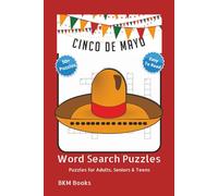 Cinco De Mayo Word Search Puzzles: Word Searches with Easy-To-Read Print about Celebrate Culture, History, Festive Fun and More 6x9 inches, 110 pages, ... Gift for Vacations, Holidays and Free Times