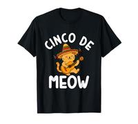 Cinco De Meow - Gatto Messicano Sombrero Cinco De Mayo Maglietta
