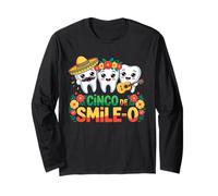 Cinco De Smile-O Divertente Cinco De Mayo Sombrero Denti Maglia a Manica