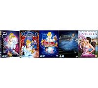 Cinderella Complete 5 DVD Film Collection - Cinderella / Cinderella 2: Dreams Come True / Cinderella 3: A Twist in Time / Cinderella [DVD] by Lily James / Cinderella (2021) DVD