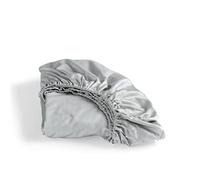 Cinderella, Lenzuolo con angoli elasticizzati, in raso, colore: grigio chiaro