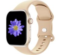 Cindgress - Cinturino Sport Compatibile con Apple Watch 41mm 38mm 40mm 42mm per Donne Uomini, Cinturino in Silicone Morbido per iWatch Serie Ultra SE 11 10 9 8 7 6 5 4 3 2 1 M/L Tè al Latte