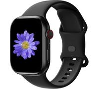 Cindgress Cinturino sportivo compatibile con Apple Watch da 41 mm, 38 mm, 40 mm, per donne e uomini, in morbido silicone, compatibile con iWatch serie SE 10, 9, 8, 7, 6, 5, 4, 3, 2, 1, S/M, nero