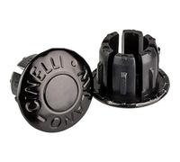 Cinelli Anodized, Milano-Coppia di Tappi terminali per Manubrio Uomo, Nero, Taglia Unica