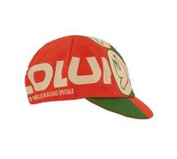 Cinelli Columbus Green Box - Cappellino da Ciclismo, Taglia Unica, Colore: Verde/Rosso