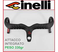 CINELLI RAM2 MANUBRIO+ATTACCO PIPA INTEGRATO FIBRA CARBONIO BICI CORSA 40 42 44