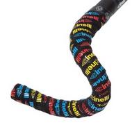Nastro manubrio in velluto con logo cinelli nero multicolore