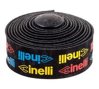 Nastro manubrio in velluto con logo cinelli nero multicolore