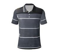 Cinema Movie Clapboard and Popcorn Polo da uomo in cotone a maniche corte casual estive camicie classiche con colletto, Nero , L