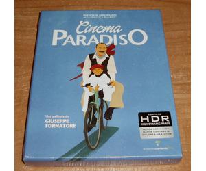 Cinema Paradiso 4K UHD + Blu-Ray Nuovo Sigillato Slipcover Copertina Rigida