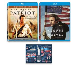 "Cinematic American History" Bluray: The Patriot & Dances With Wolves + Including Bonus Art Card