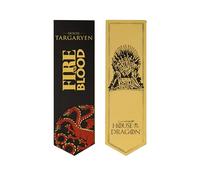 Cinereplicas Game of Thrones - Segnalibro Metalico Stark e Targaryen, 14 x 4 cm, licenza ufficiale (Targaryen)
