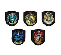 Cinereplicas Harry Potter - Patch Hogwarts Case Crests (Set di 5) - Licenza ufficiale