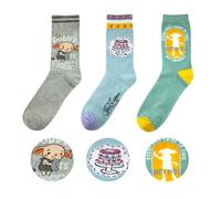 Cinereplicas Harry Potter - Set di 3 calzini Dobby Taglia Unica - Licenza ufficiale