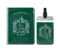 Cinereplicas Harry Potter - Set di Tag e Copertina per passaporto Serpeverde - Licenza Ufficiale