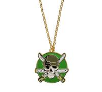 Cinereplicas One Piece - Collana Zoro - 2,9 * 2,7cm - Licenza Ufficiale
