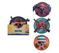 Cinereplicas One Piece - Set di 4 sottobicchieri - Personaggi 1 - Licenza Ufficiale
