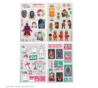 Cinereplicas Squid Game - Set di 4 adesivi - Gioco di calamari - Licenza Ufficiale