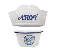 Cinereplicas Stranger Things - Scoops Ahoy Ice Cream Bowl e cappello Ahoy - Licenza ufficiale