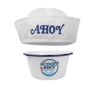 Cinereplicas Stranger Things - Scoops Ahoy Ice Cream Bowl and Ahoy Hat - Officia