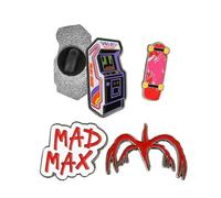 Cinereplicas Stranger Things - Set de 4 Pins Stranger Things - 3cm - Licence Officielle