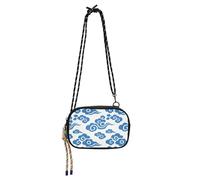 Cinese Auspicious Cloud Pattern Bianco Blu Anti Theft Crossbody Bag per Mens Moda con Cinghia Regolabile Casuale Telefono Borsa Petto Avere un pasto bolsos de marca para mujer