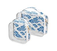 Cinese Auspicious Nube Modello Bianco Bluoiletry Borsa Da Viaggio TSA Approvato Multifunzionale Borsa Da Viaggio Cosmetici Da Barba Essenziali