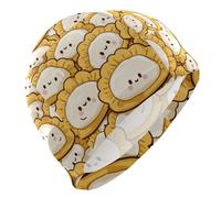 Cinese Carino Del Fumetto Dumpling Cibo Tappi Da Bagno per Le Signore Capelli Corti Impermeabile Nuoto per Le Donne Protezione Dei Capelli e Drag Riduzione Gorras para natacion Mujer