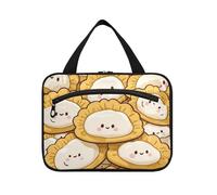 Cinese Carino Del Fumetto Gnocco Cibo Appeso Borse per Viaggiare con il gancio, Progettista Pieghevole Make up Bag per Adulti Palestra Bolso de para Mujer