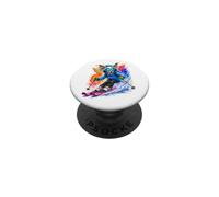Cinese Crestato Cane Sci Acquerello Splash Art PopSockets PopGrip Adesivo