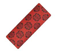 Cinese Cultura Unica Felice Modello Rosso stampato yoga mat con cinturino in gomma naturale antiscivolo, con Yoga mat copertura tapete para ejercicio 71x26 pollici Per pavimento