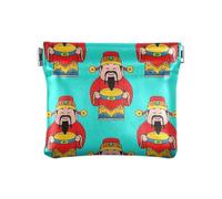 Cinese Culturale Dio Ricchezza Blu Donne In Pelle Coin Purse Cute Mini Makeup Bag per le Donne