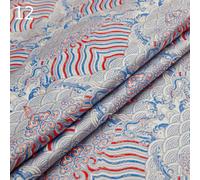 Cinese Damasco Broccato Tessuto Raso Finta Seta Onda per Hanfu Kimono Fai Nuovo