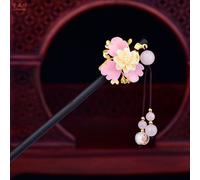 Cinese Donna Bastone Forcina Perline Fiore Nappa Passo Shake Copricapo Kanzashi
