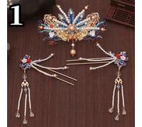 Cinese Forcina Nappe Fermacapelli Corona Copricapo Cloisonne Festa Matrimonio