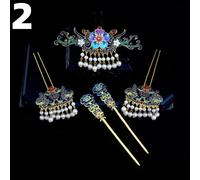 Cinese Forcina Nappe Fermacapelli Corona Copricapo Cloisonne Festa Matrimonio